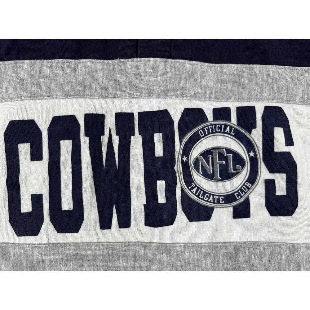 Vintage Chalk Line Dallas Cowboys NFL Tailgate Club Rugby Pullover XL‎ 90s Retro - Picture 3 of 9